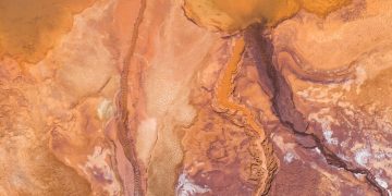 brown and white abstract painting