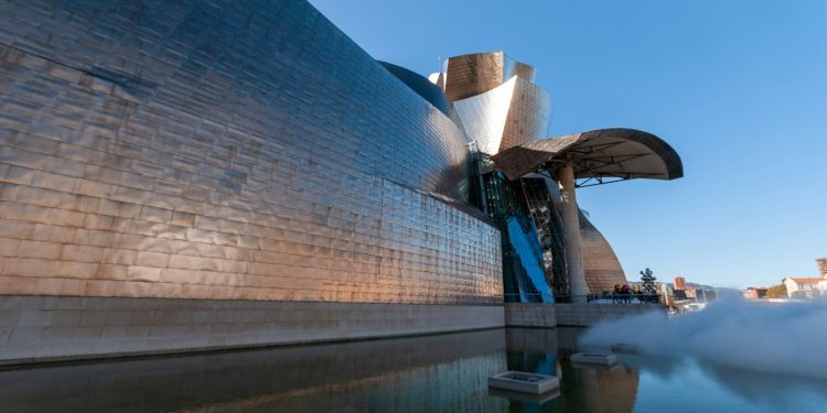 a building that is next to a body of water