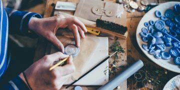 person doing handcrafts